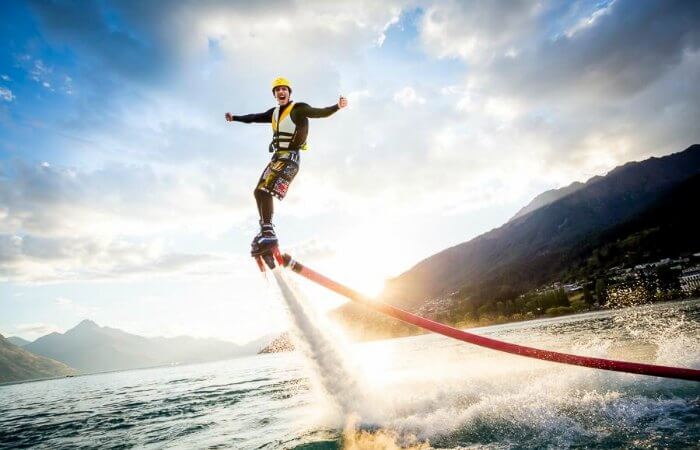 Man performing Flyboarding - Thailand
