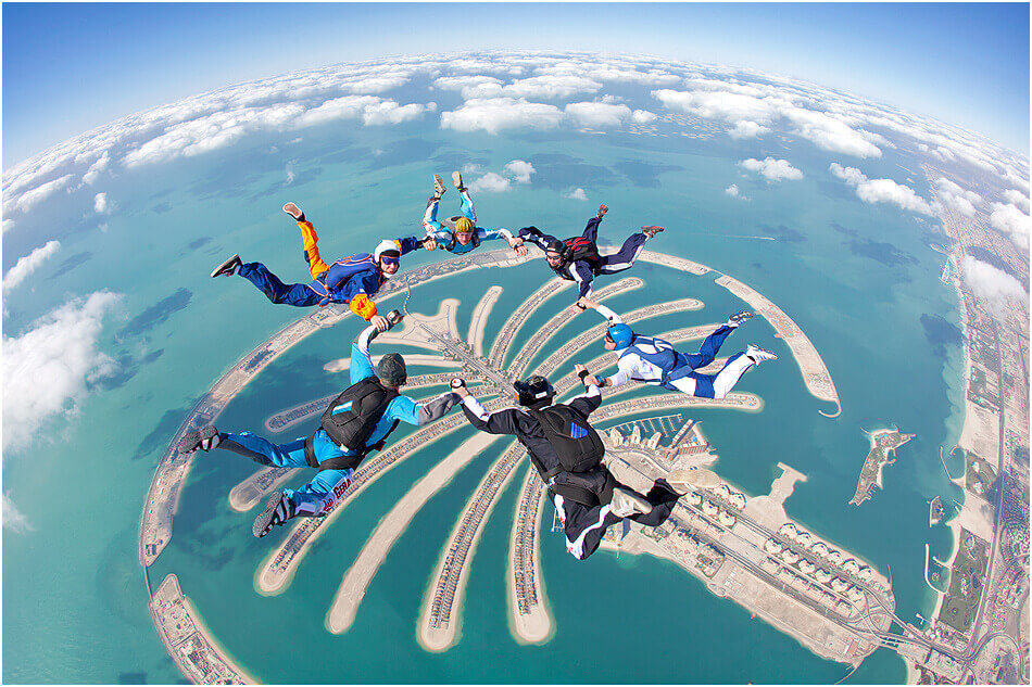 Sky Diving - Dubai the palm jumeirah
