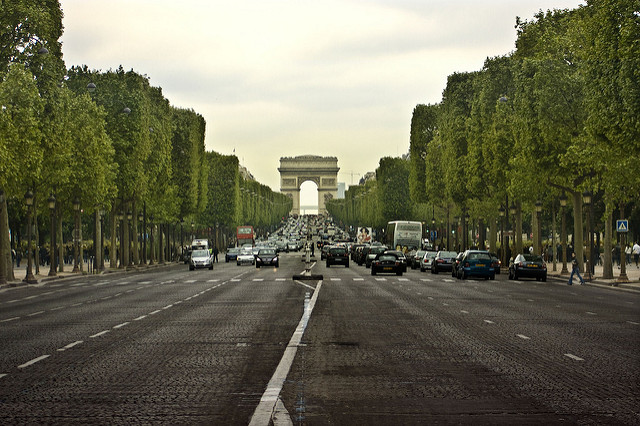 The monumental Avenue des Champs-Élysées