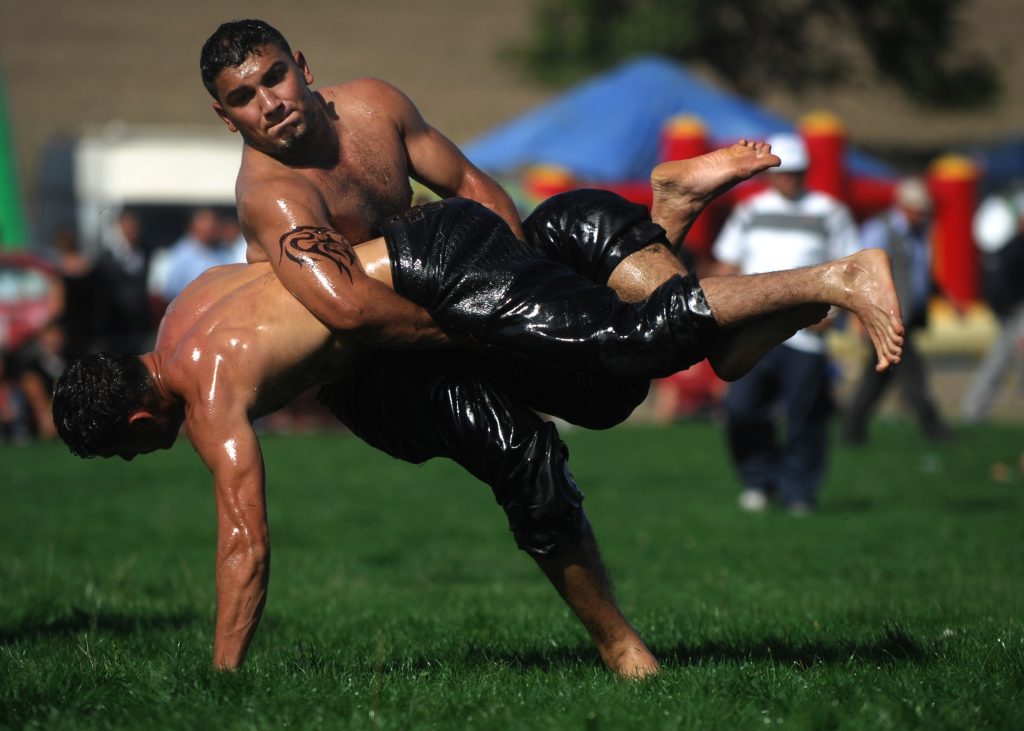 Oil wrestling