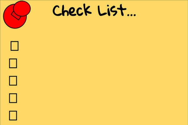 Make a checklist, Travel Tips
