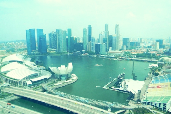 Panoramic view of Singapore Skyline