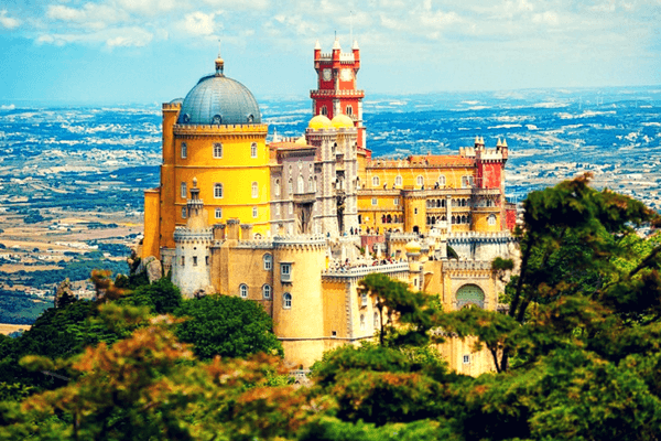 Pena National Palace near Lisbon, Honeymoon Destination