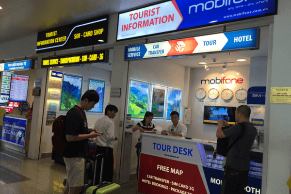 Sim Card Shops at The Airport - Vietnam On A Budget